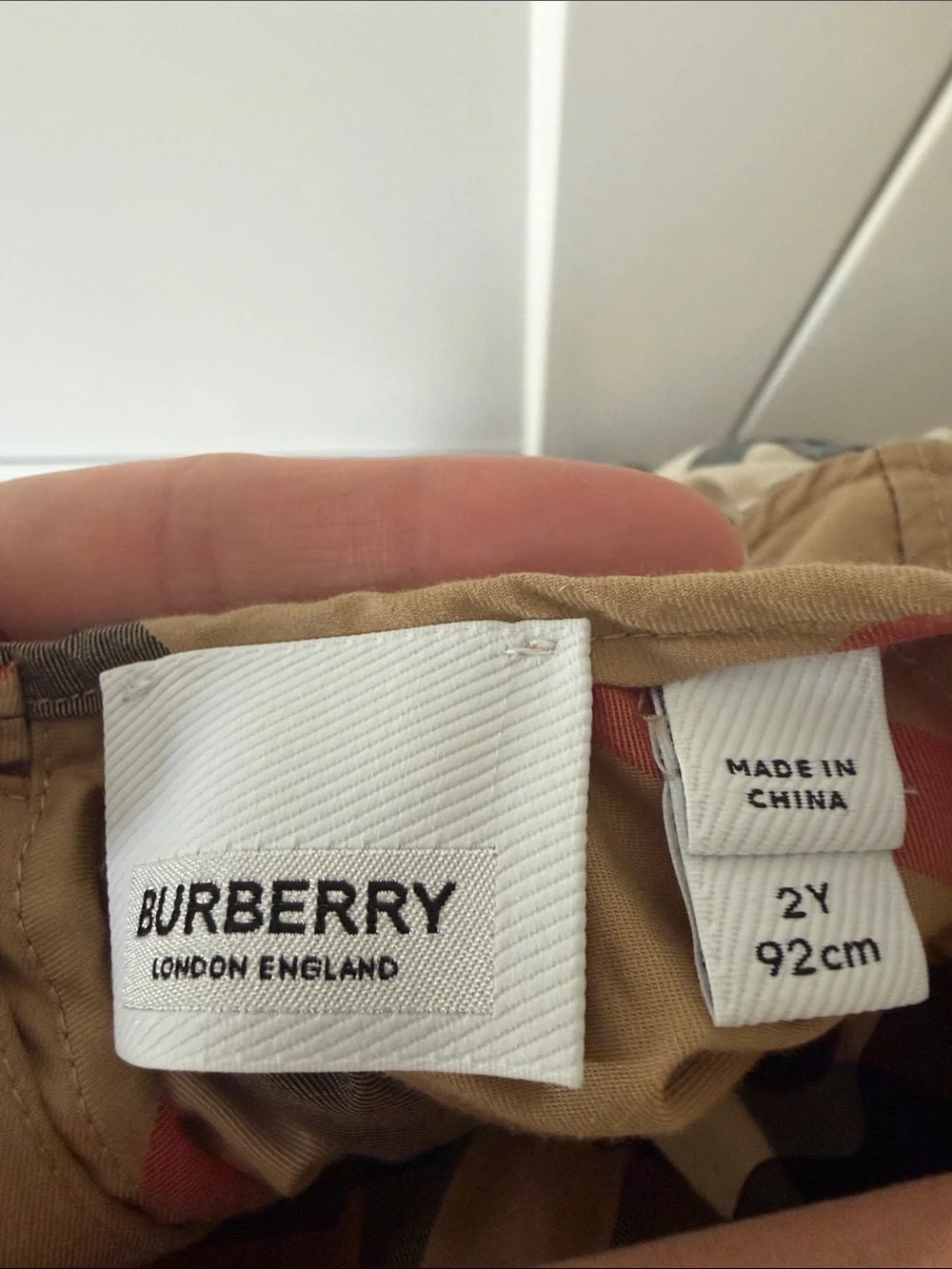 Burberry Classic Plaid Kids Dress in Beige Size 2Y